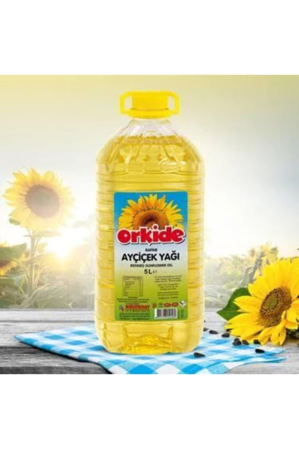 ORKİDE Ayçiçek Yagı 5 Lt Pet Köşeli Dar 2 Adet = 10 Lt