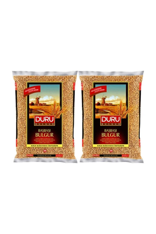 DURU Bakliyat Bulgur 1 Kg Başbaşı Pilavlık X 2 Paket