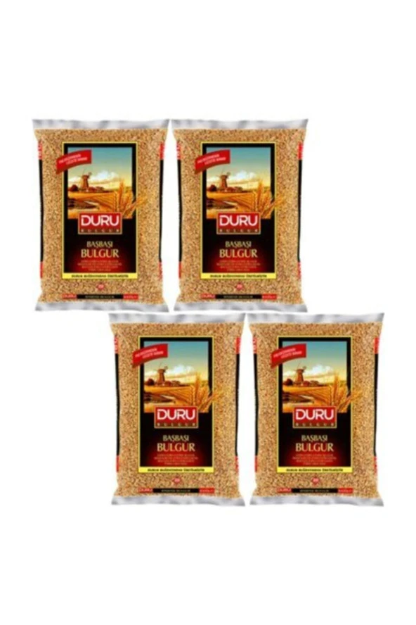 DURU Bakliyat Bulgur 1 Kg Başbaşı Pilavlık X 4 Paket