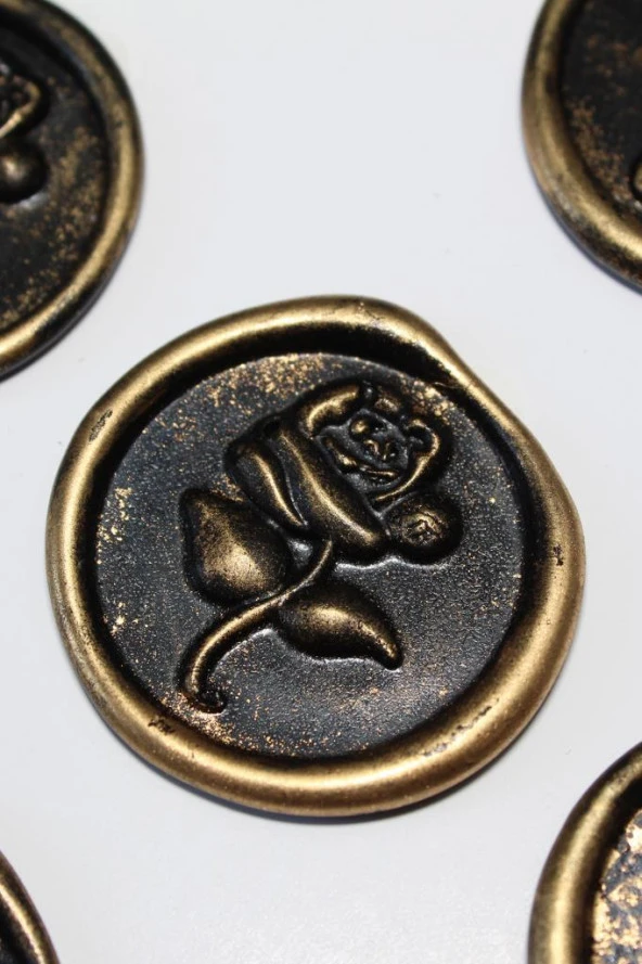 Mühürcüm Antique Rosebuds 12 Adet 3D Hazır Kendinden Yapışkanlı Sticker Mühür RM2105 - 4