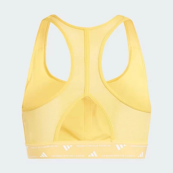 Adidas IU1712 Power Impact Train Medium-Support 3-Stripes Bra Sarı - 5