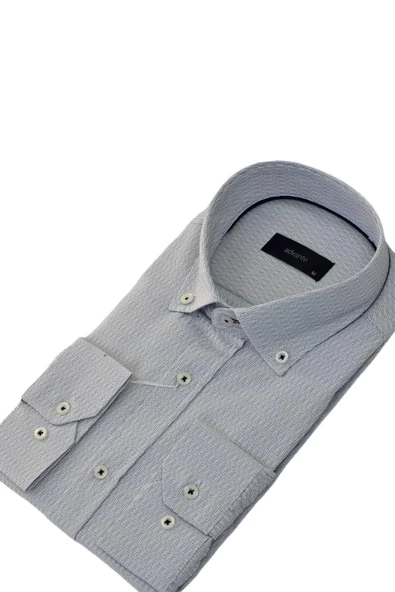 Erkek Klasik Uzun Kol Çizğili Gömlek BGL-ST03511 - Resim 7