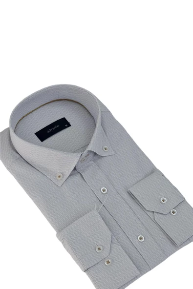 Erkek Klasik Uzun Kol Çizğili Gömlek BGL-ST03511 - Resim 11