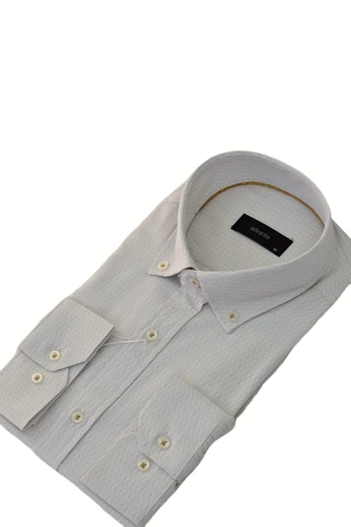 Erkek Klasik Uzun Kol Çizğili Gömlek BGL-ST03511 - Resim 6