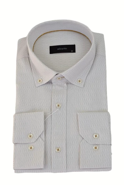 Erkek Klasik Uzun Kol Çizğili Gömlek BGL-ST03511 - Resim 3