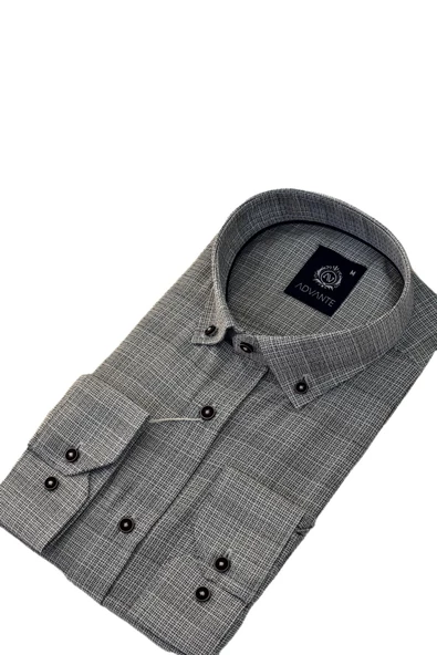 Erkek Klasik Uzun Kol Hasır Dokuma Gömlek BGL-ST03508 - Resim 7