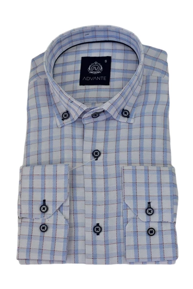 Erkek Klasik Uzun Kol Ekose Gömlek BGL-ST03509 ürün görseli