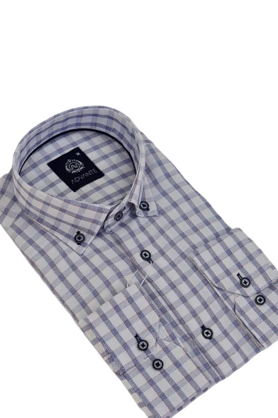 Erkek Klasik Uzun Kol Ekose Gömlek BGL-ST03509 - Resim 11
