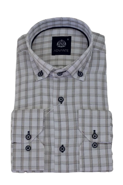 Erkek Klasik Uzun Kol Ekose Gömlek BGL-ST03509 - Resim 3