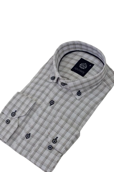 Erkek Klasik Uzun Kol Ekose Gömlek BGL-ST03509 - Resim 6