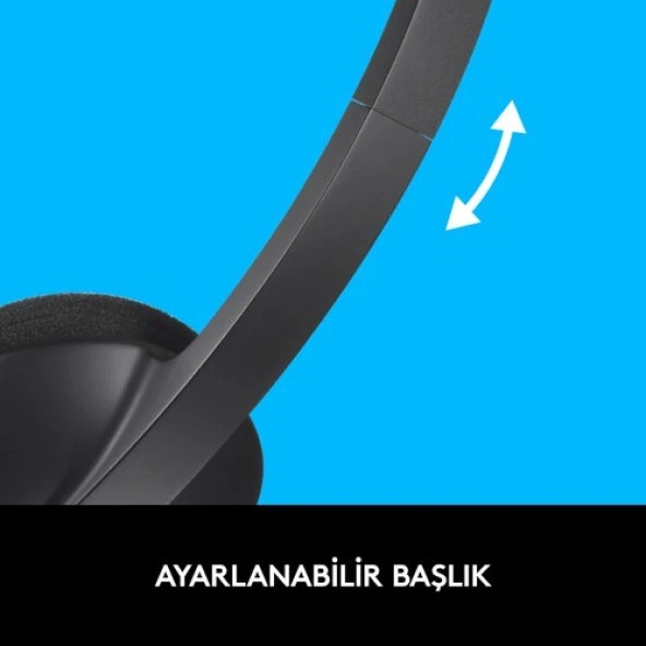 Logitech H340 Gürültü Önleyici Mikrofonlu USB Kulaklık 981-000475 - 6