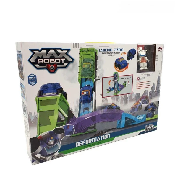 Robota Dönüşen Araba Rampalı, Eğlenceli Oyun Seti - 4