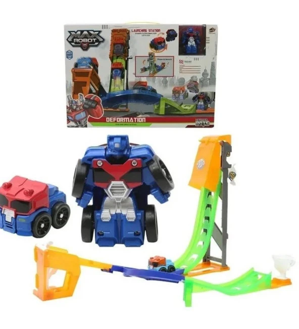 Robota Dönüşen Araba Rampalı, Eğlenceli Oyun Seti - 5