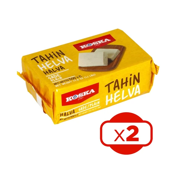 Koska Tahin Helvası 500 gr Sade 2 li - 2