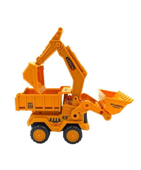 Oyuncak Sürtmeli Buldozer Kepçeli Damperli Kamyon | Eğlenceli ve Dayanıklı! 20cm. - 3
