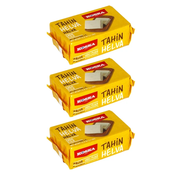 Koska Tahin Helvası 500 gr Sade 3 lü ürün görseli