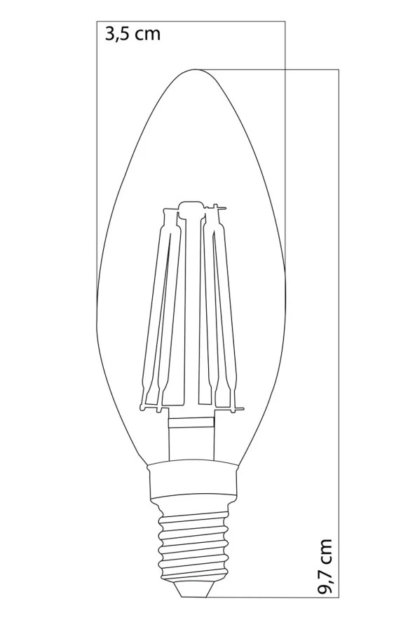 Heka 5'li Rustik Led Ampul 8W 3000K E14 (Gün Işığı) - 2