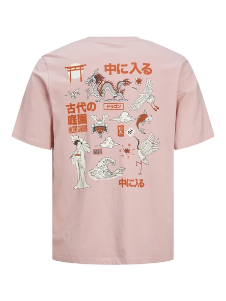 JACK JONES Erkek Ön Ve Arka Baskılı Tişört 12254174 - Resim 2