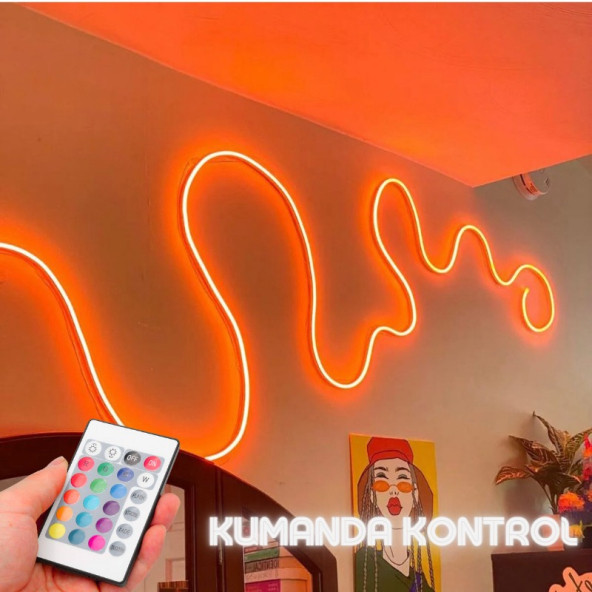 neeko Neon Rgb Led - Mobil Kontrol - Full Renk - 5 Metre - Tak Çalıştır Set - 7
