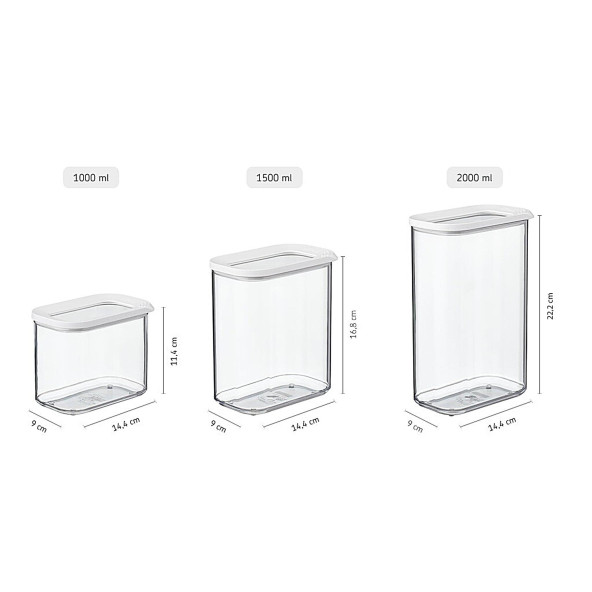 Mepal Starter Set Modula  Saklama Kabı 3 Parça-White - Resim 7