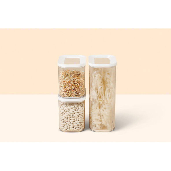 Mepal Starter Set Modula  Saklama Kabı 3 Parça-White - Resim 8