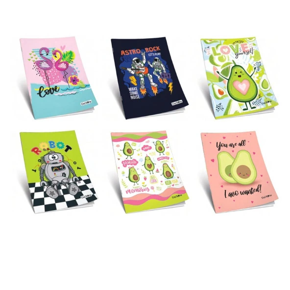 Çınar A5 60 Yaprak Karton Kapak Dikişli Defter Çizgili 4 Adet - Resim 2