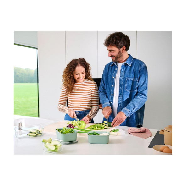 Mepal Easyclip Cam Gıda Saklama Kutusu 2250 Ml - Nordic Sage - Resim 6