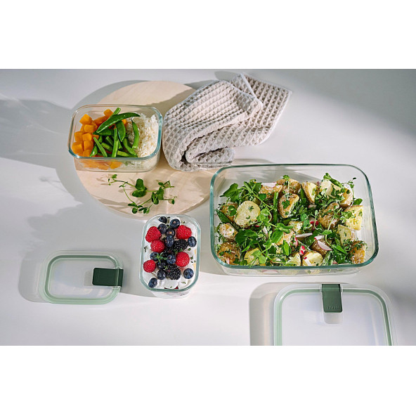 Mepal Easyclip Cam Gıda Saklama Kutusu 2250 Ml - Nordic Sage - Resim 8