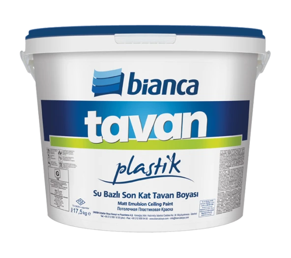 Bianca Tavan Boyası Plastik 17,5 Kg