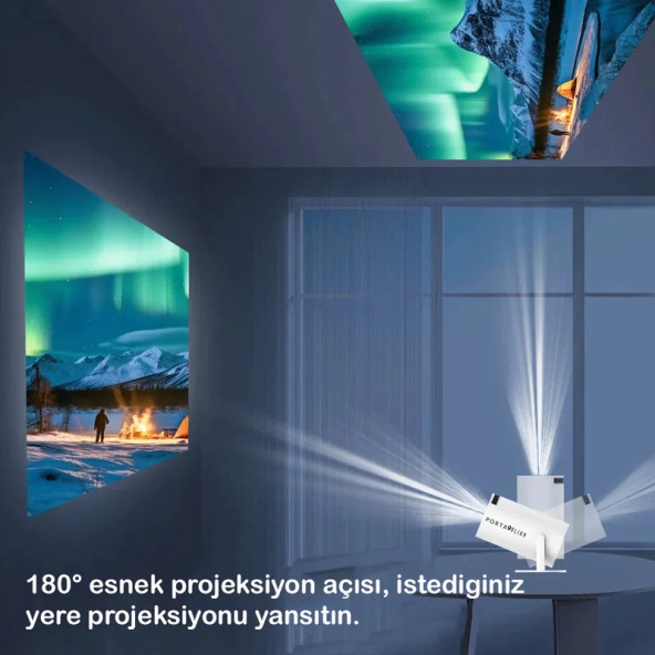 Portaflixx Spotlight HD Portatif Akıllı Projektör - 4