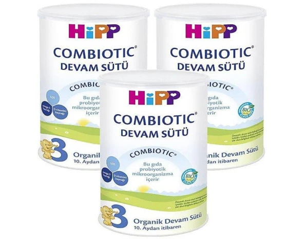 Hipp Organik Combiotic Bebek Sütü 3 Numara 350 gr 3 Adet