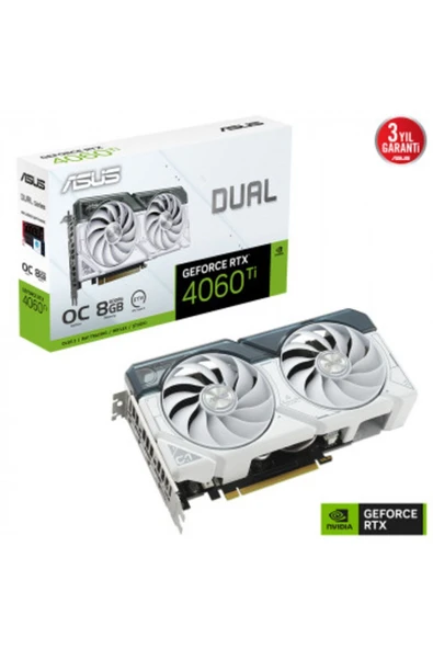 ASUS DUAL-RTX4060TI-O8G-WHITE 8GB GDDR6 HDMI DP 128Bit - 1