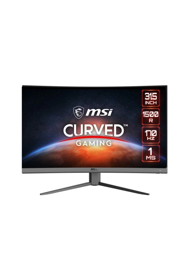 MSI 31.5" G32cq4 E2 Curved 1500r Va 2560x1440 (wqhd) 16:9 170hz 1ms Freesync Premıum Gamıng Monıtor