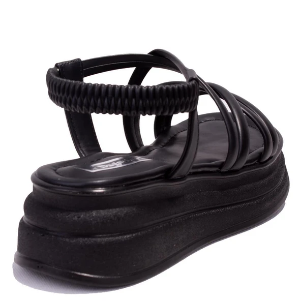 Dagoster DZA07-1241312C Siyah Günlük Ortopedik Kadın sandalet - 4