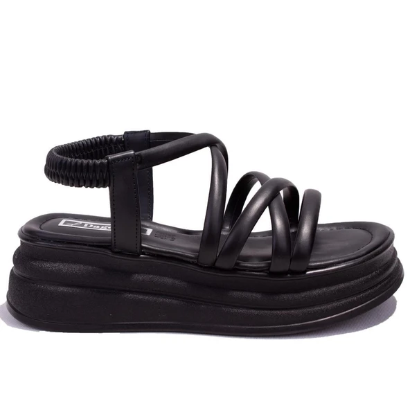 Dagoster DZA07-1241312C Siyah Günlük Ortopedik Kadın sandalet - 2