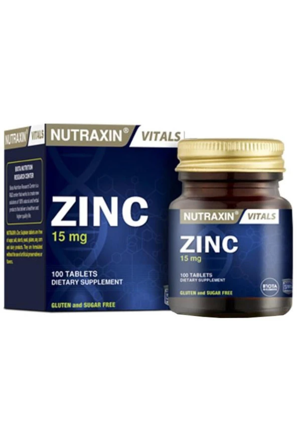 NUTRAXIN ZINC 15 MG 100 TABLET ürün görseli 1