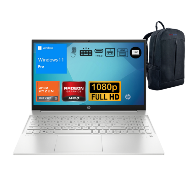 Hp 15-EH3011NT Ryzen 5 7530U 16GB 512GB SSD 15.6" Fhd Windows 11 Pro Laptop 7P6A9EAWz01 + Webzone Hediye Çanta