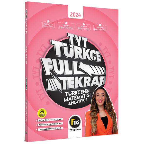 Gamze Hoca Türkçenin Matematiği TYT Türkçe Full Tekrar Video Ders Kitabı F10 Yayınları