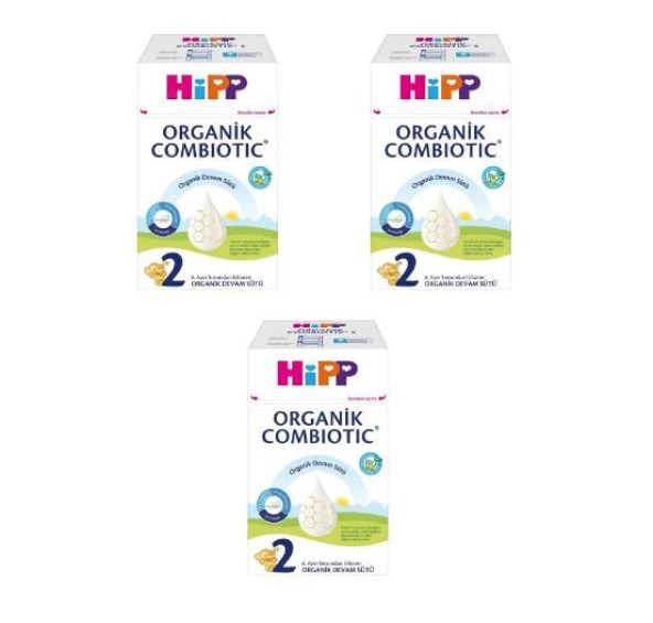 Hipp Organik Combiotic Bebek Sütü 2 Numara 800 gr 3 Adet