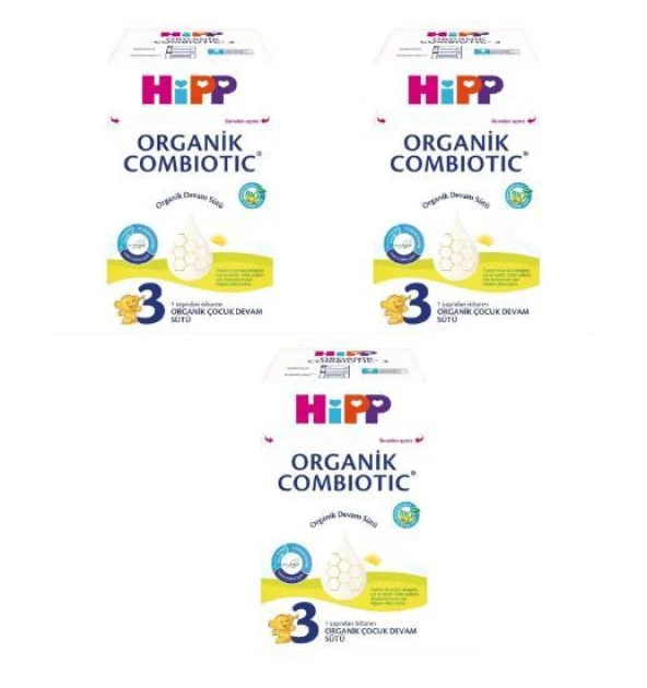 Hipp Organik Combiotic Bebek Sütü 3 Numara 800 gr 3 Adet