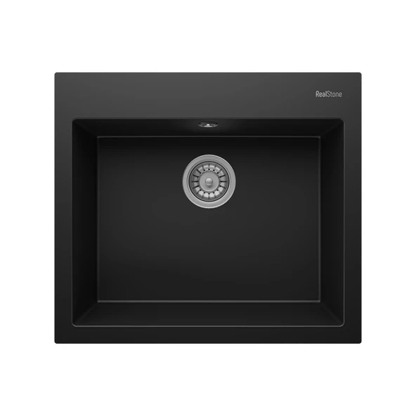 Real Stone K002 Granit Eviye Siyah ürün görseli