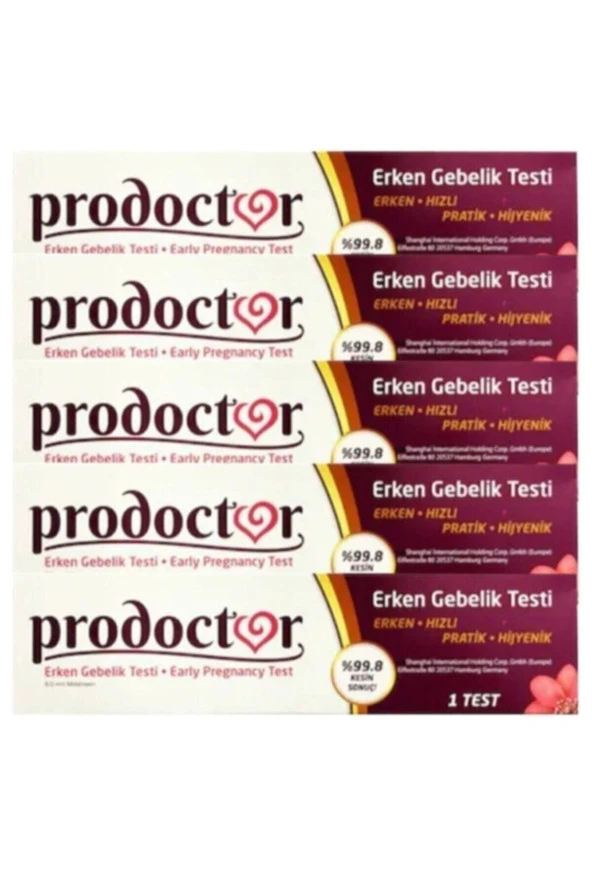 PRODOCTOR Erken Gebelik Testi %99.8 Kesin Sonuç X 5 Adet