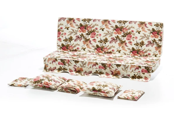 Salıncak Minder Takımı 2 Kişilik (Süngerli) - İngiliz Gülü ürün görseli 1