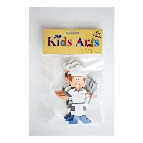 Dolphin Kids Arts Eva Sticker Aşçı St-105441 - 1