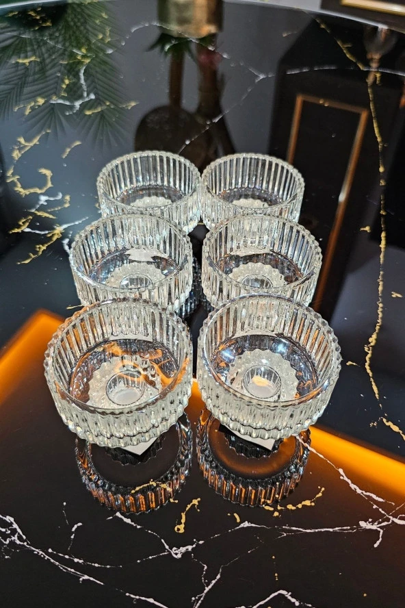 6 lı Cam Origami Mini Sunumluk Lokumluk Kahve Yanı Drajelik | Pinterest Şekerlik - 2