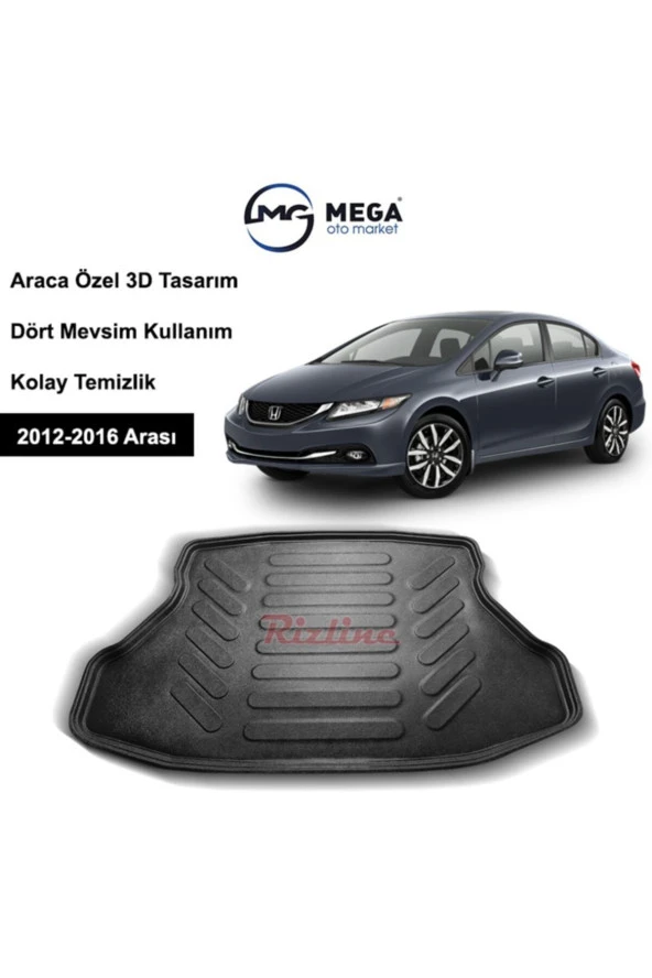 Rizline  Honda Civic Fb7 2012-2016 Arası Bagaj Havuzu