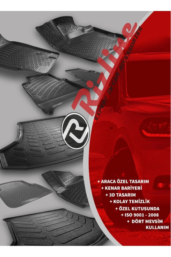 Rizline  Honda HR-V 2022 Sonrası 3D Bagaj Havuzu