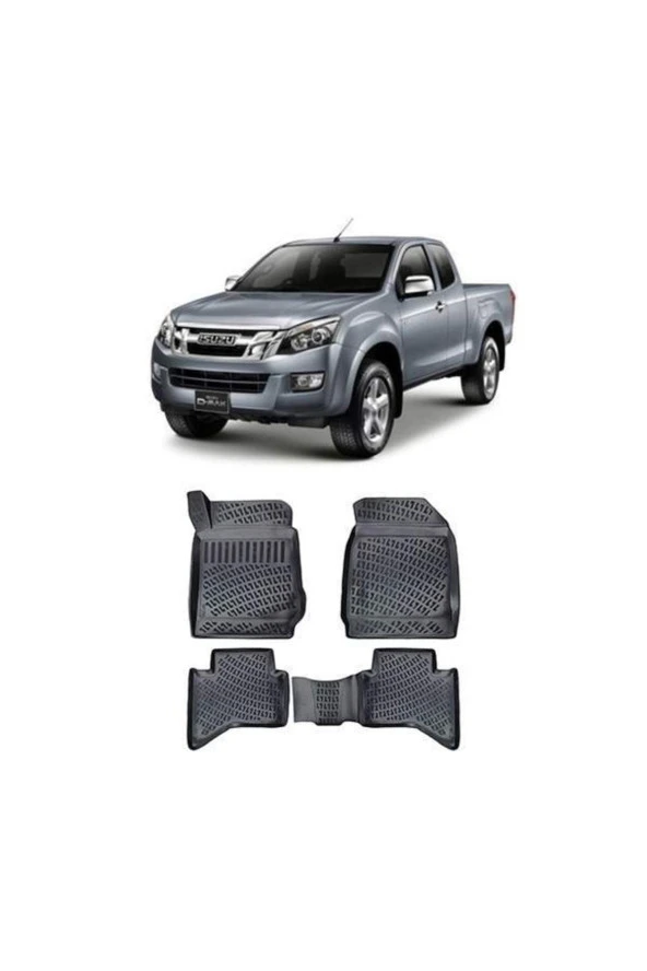 Rizline  Isuzu D Max Paspas 2012 Sonrası 3d Havuzlu Paspas Siyah