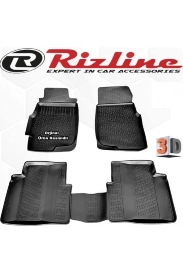 Rizline  Honda Civic 3d Paspas Havuzlu 1996 - 2000 Arası Siyah 4 Parça Set ürün görseli 1