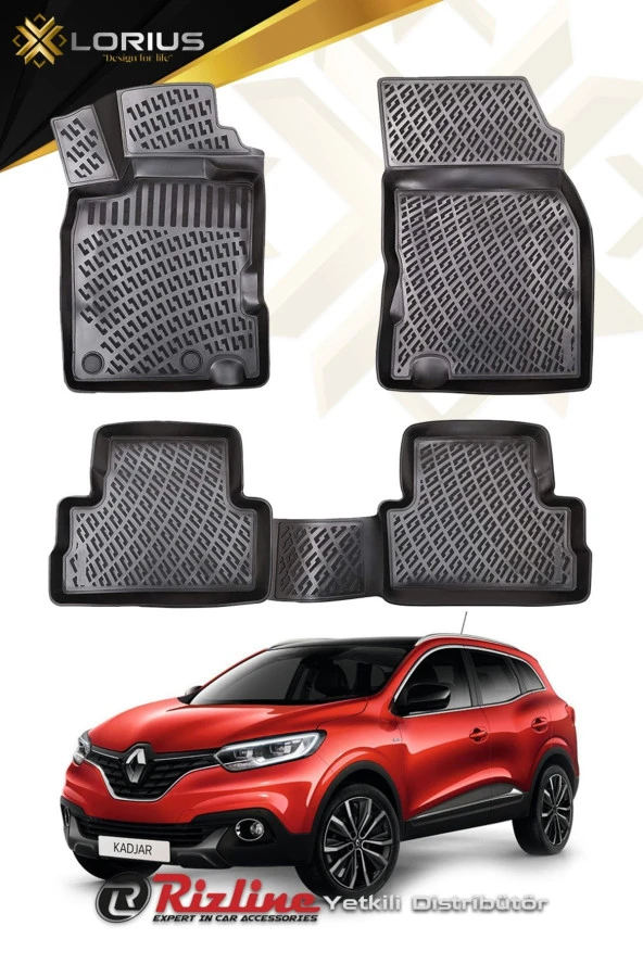 Rizline  Renault Kadjar 2015 Sonrası 3d Havuzlu Paspas